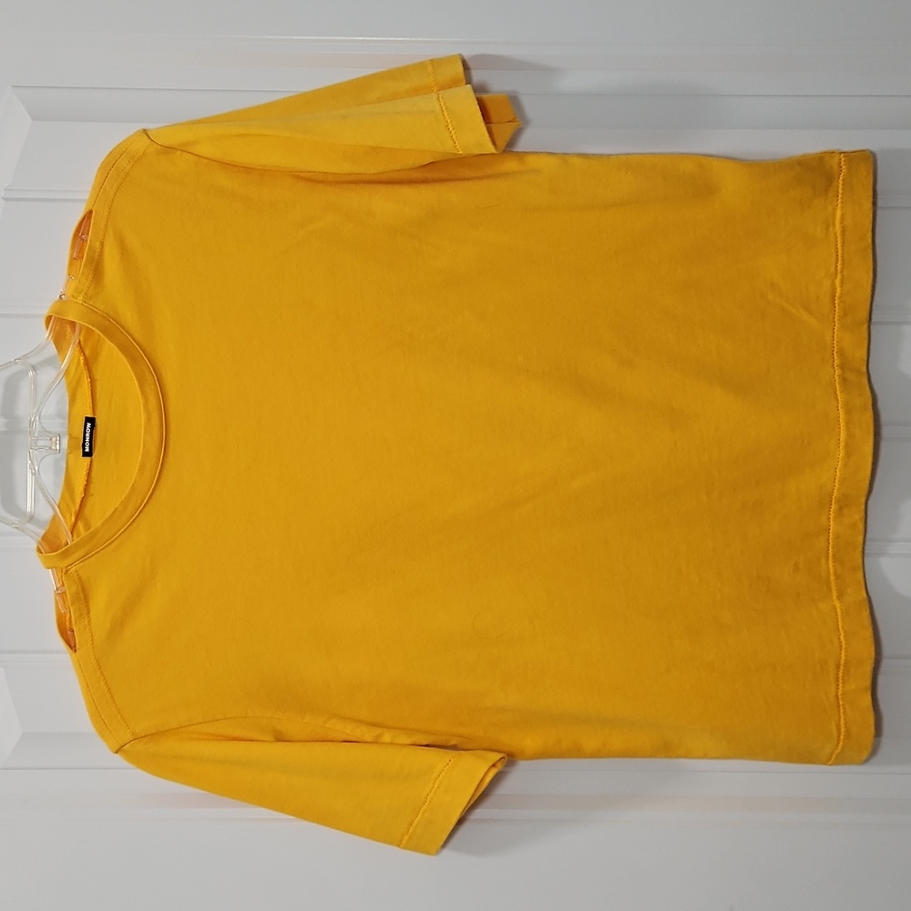 Monrow Slit Shoulder Detail Cropped Tee